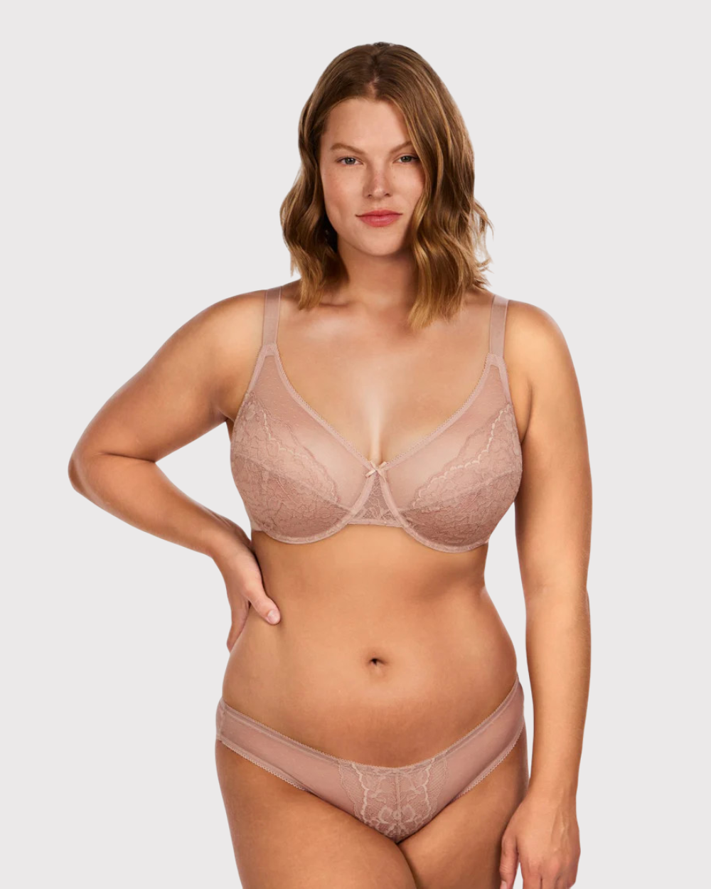 Pink Breast Minimizer Bra - Hillaine
